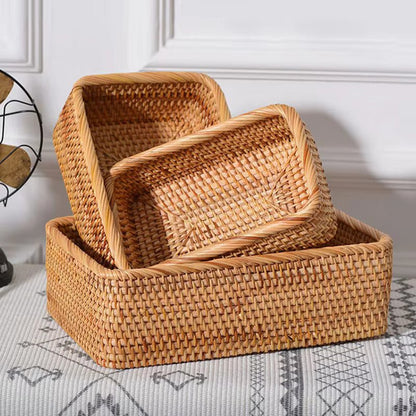 paniers en osier pour rangement naturels