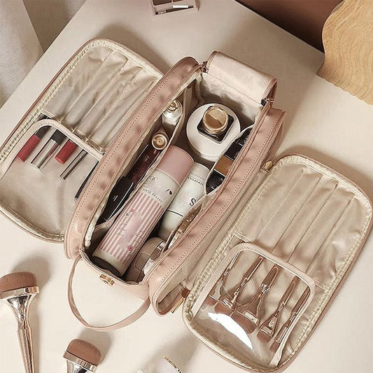 trousse de toilette femme cuir pu rose